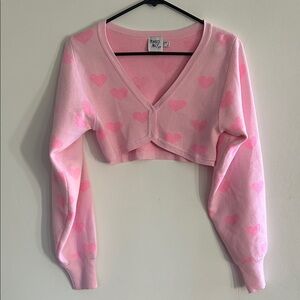 Princess Polly Heart Women's Crop sweater